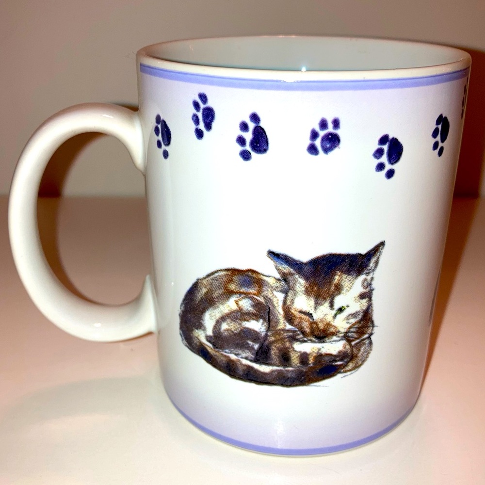 RARE Casamoda Cat Paw Prints Limited Edition Collectible Kitty NEW Ceramic Mug
